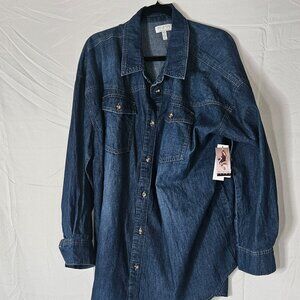 Sofia Jeans Denim Long Sleeve Shirt - Size XXXL (22) - NWT